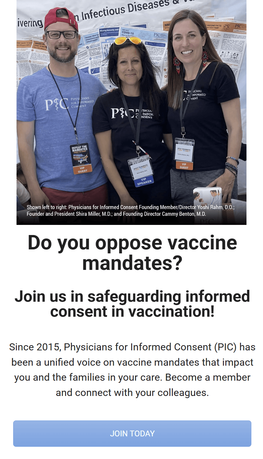 pic team oppose vaccine mandates